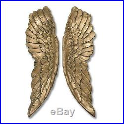 Brand New Hills Antique Large Gold Angel Wings Wall Hanging Home Decor