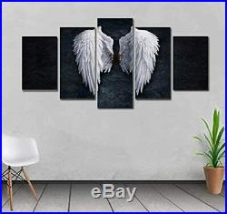 Broken Angel Wings Statue 5 Piece Canvas Print Poster HOME DECOR Wall Art