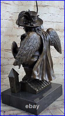 Bronze Sculpture Signed Botero Hand Made Arch Angel With Sword and Wings