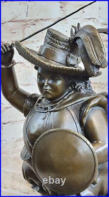 Bronze Sculpture Signed Botero Hand Made Arch Angel With Sword and Wings