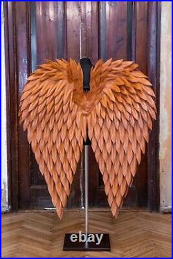 Brown Angel Wings Costume Cosplay Halloween Moveable Extra Large Size For Adults