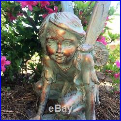 Butterfly Fairy Garden Statue Extra Large Wings Angelic Face Appealing Display