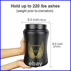 CHIEMOT Up to 220 lbs Large Cremation Urns for Adult Human Ashes Angel Wings