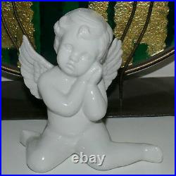 Christmas Figure Angel Vintage 1970s Cherub Wings White Lot o 4 USA SELLER