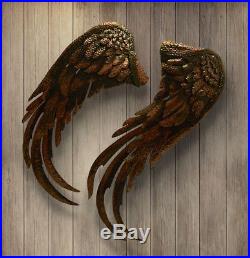 Copper Angel wings Noble Angles Landing modern Large iron wall sculpture