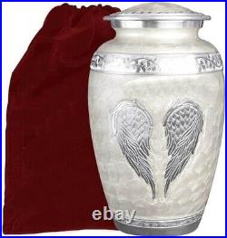 Cremation Angel Wings Urn For Human Ash Memorial Funeral Engraved Up to 200 lbs