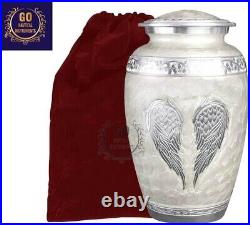 Cremation Angel Wings Urn For Human Ash Memorial Funeral Engraved Up to 200 lbs