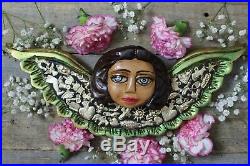 Cupid Angel & Wings Large Handmade Wood Milagros Folk Art Michoacán Mexican