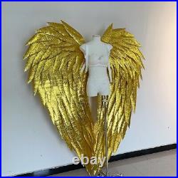 Custom Handmade Adults Large Foam Golden Angel Wings