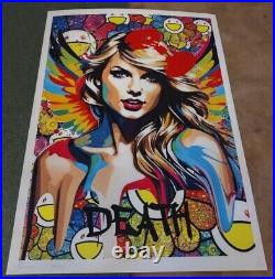 DEATH NYC ltd ed signed pop art print 45x32cm Taylor Swift angel wings Murakami