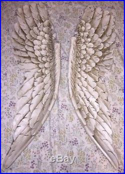 DWK Large Angel Wings Wall Decor Shabby Chic Distressed 27