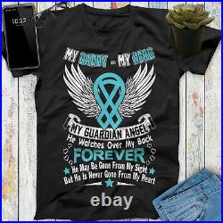 Daddy My Hero My Guardian Angel He Watches Over My Back Forever Memorial T Shirt