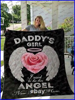 Daddy's Angel Angel Wings I used to be his Angel Now He's Mine Blanket