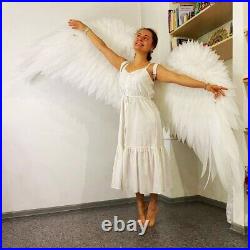 Dancing wings hobby Large white angel wings for dances, unisex photo shoots