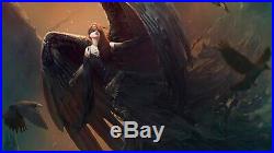 Dark Angel Fantasy Gothic Black Wings Art Large Poster / Canvas Picture Prints