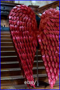 Dark Red Angel Wings Costume Cosplay Halloween Moveable Articulated Extra Large