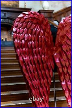 Dark Red Angel Wings Costume Cosplay Halloween Moveable Articulated Extra Large