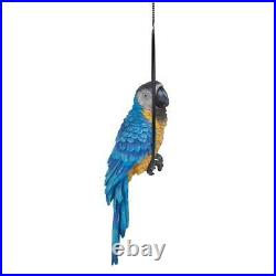 Design Toscano Polly in Paradise Parrot on Ring Perch Large Set of Two
