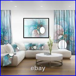 Designart'Fractal Angel Wings in Light Blue' Abstract Wall Small