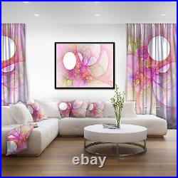 Designart Light Pink Angel Wings on White Abstract Wall