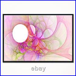 Designart Light Pink Angel Wings on White Abstract Wall