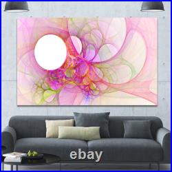 Designart Light Pink Angel Wings on White Abstract Wall Small