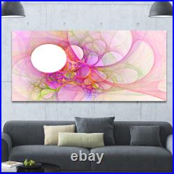 Designart Light Pink Angel Wings on White Abstract Wall Small