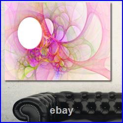 Designart Light Pink Angel Wings on White Abstract Wall Small