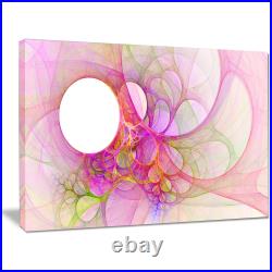 Designart Light Pink Angel Wings on White Abstract Wall Small