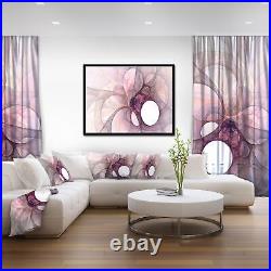 Designart Light Purple Fractal Angel Wings Abstract Wall Small