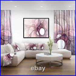 Designart'Light Purple Fractal Angel Wings' Abstract Wall Small