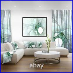 Designart'White Fractal Angel Wings' Abstract Wall Art Small