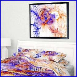 Designart'Wings of Angels Blue' Abstract Framed Canvas art Small