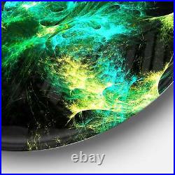 Designart'Wings of Angels Green in Black' Abstract Digital Extra Large