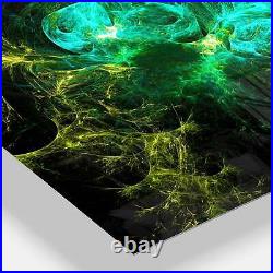 Designart'Wings of Angels Green in Black' Abstract Digital Small