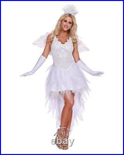 Dreamgirl Angel Beauty Dress Wings Crown Adult Women's Halloween Costume Large