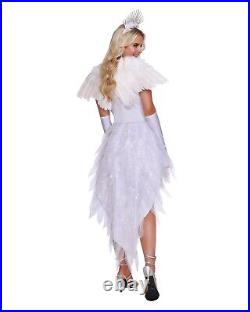 Dreamgirl Angel Beauty Dress Wings Crown Adult Women's Halloween Costume Large
