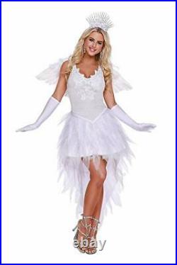 Dreamgirl Angel Beauty Dress Wings Crown Adult Womens Halloween Costume 11633