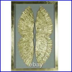 Dual Gold Wings Shadow Box Wall Décor