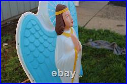 Electric OLD VINTAGE ANGEL / BLUE WINGS CHRISTMAS LAWN DISPLAY 33 X 22.5 X 4