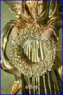 Especially Large Angel Victoria Gold With Wreath And Large Wings 35 3/8in New