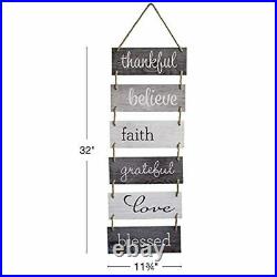 Excello Global Products Large Hanging Wall Sign Rustic Wooden Decor