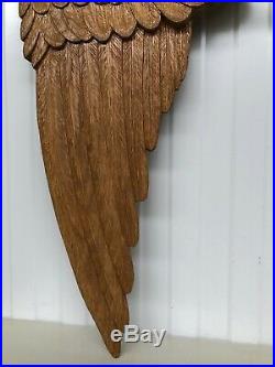 Exceptional Large Pair of Angel Wings Carved in wood DECORATIVE