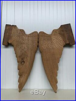 Exceptional Large Pair of Angel Wings carved in wood