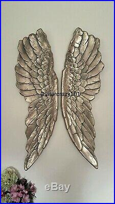 Extra Large Pair of Gold ANGEL WINGS Wall Hanging resin aged 104cm