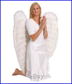 Extra Large White And Black Feather Angel Wings