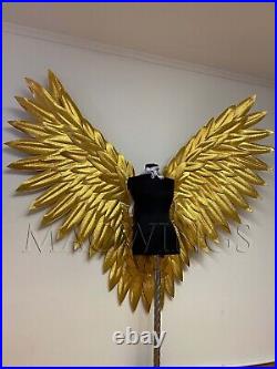 Extra large angel wings for cosplay costume realistic black demon adult movable