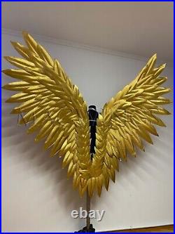Extra large angel wings for cosplay costume realistic black demon adult movable