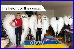 Extra large white wings angel cosplay costume adult Halloween photo shoot prop