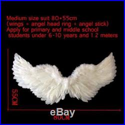 FEATHER ANGEL WINGS ADULT FAIRY FANCY DRESS COSTUME ACCESSORY LARGE Lot New
